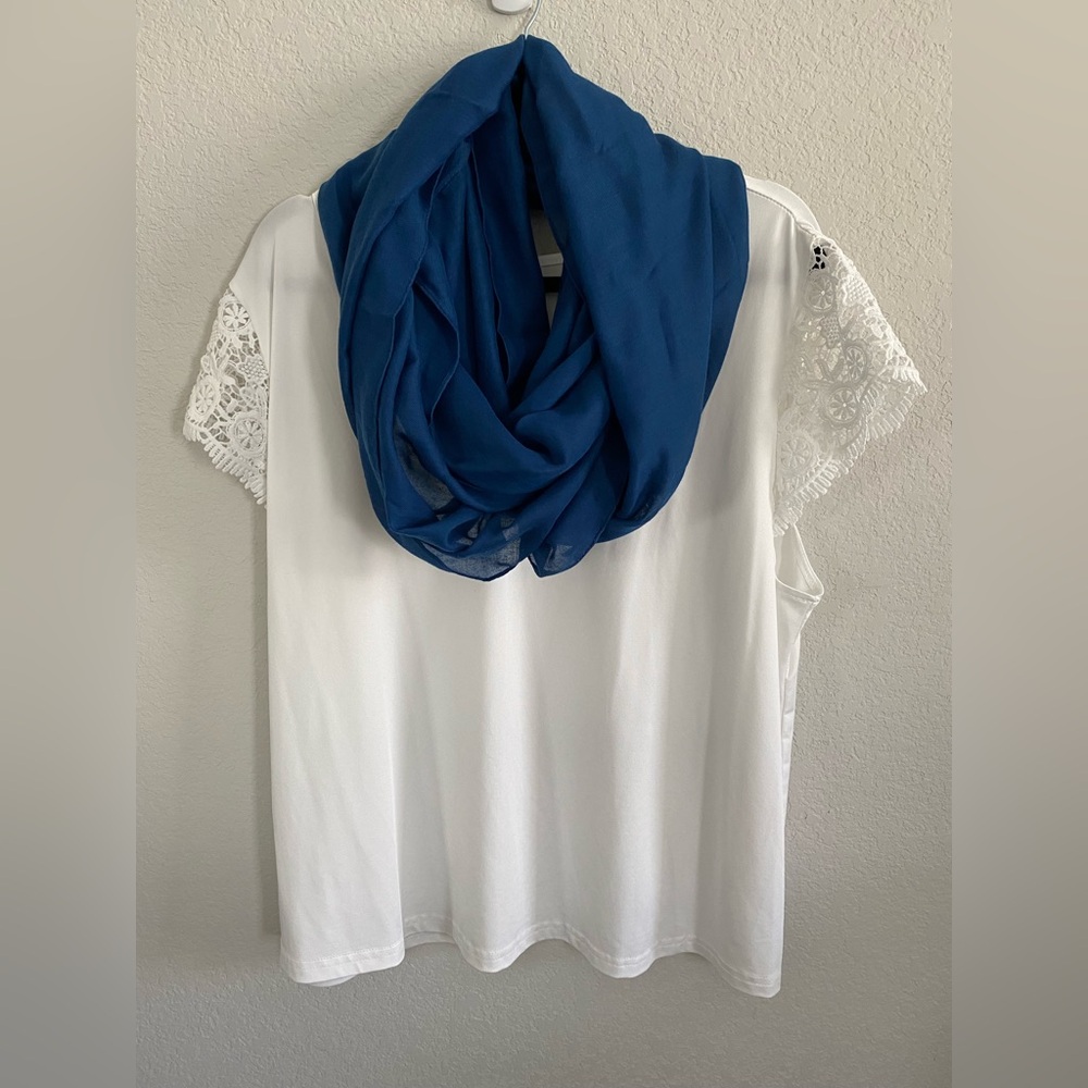 New Blue Infinity Scarf Lightweight